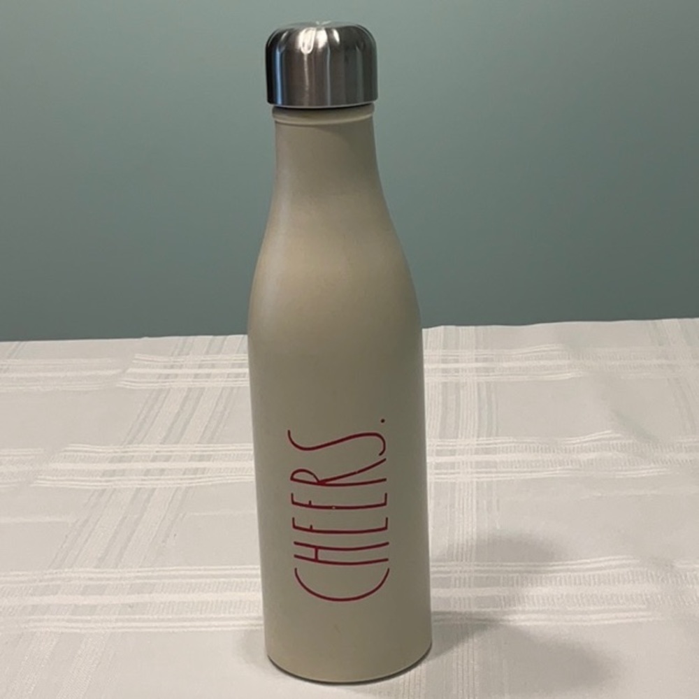 Rae Dunn Stainless Steel CHEERS Bottle with Lid